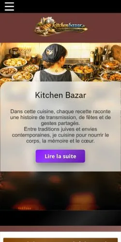 Forhåndsvisning av nettstedet Kitchen Bazar, oppført for publisering av sponsede artikler