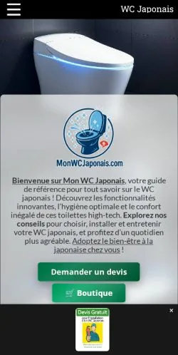 Anteprima del sito WC Japonais, referenziato per la pubblicazione di articoli sponsorizzati