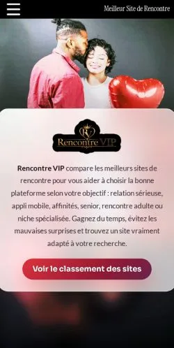 Anteprima del sito Rencontre VIP, referenziato per la pubblicazione di articoli sponsorizzati