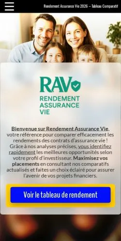 Forhåndsvisning af Rendement Assurance Vie, opført til udgivelse af sponsorerede artikler