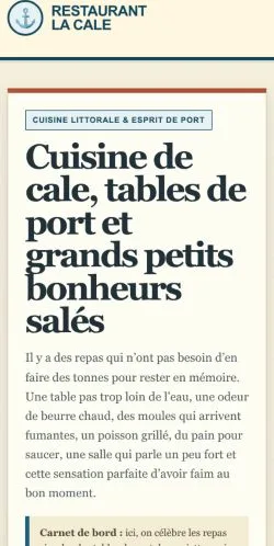 Anteprima del sito Tables De Port, referenziato per la pubblicazione di articoli sponsorizzati