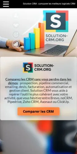 Vorschau der Website Solution CRM, gelistet für die Veröffentlichung gesponserter Artikel