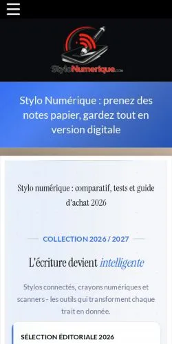 Vista previa del sitio Stylo Numérique, referenciado para publicar artículos patrocinados