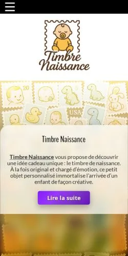 Vorschau der Website Cadeaux Naissance, gelistet für die Veröffentlichung gesponserter Artikel