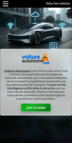 Forhåndsvisning af Voiture Autonome, opført til udgivelse af sponsorerede artikler