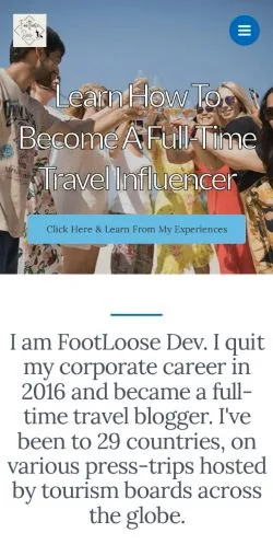 Anteprima del sito FootLoose Dev, referenziato per la pubblicazione di articoli sponsorizzati