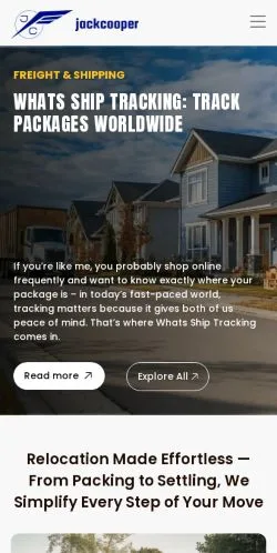 Forhåndsvisning av nettstedet JackCooper Freight Insights, oppført for publisering av sponsede artikler