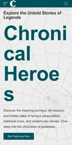 Vista previa del sitio chronicalheroes.com, referenciado para publicar artículos patrocinados
