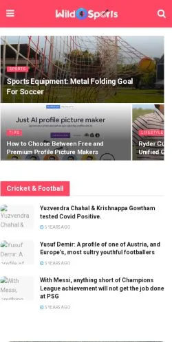 Anteprima del sito Wild4sports, referenziato per la pubblicazione di articoli sponsorizzati