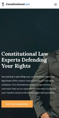 Aperçu du site Constitutional Law, référencé pour publier un article sponsorisé