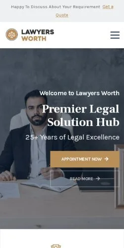 Anteprima del sito Lawyers Worth, referenziato per la pubblicazione di articoli sponsorizzati