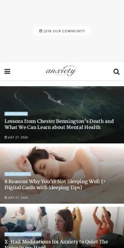 Preview of the Anxiety Gone website, listed for sponsored article publication