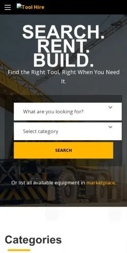 Anteprima del sito Toolmate Hire, referenziato per la pubblicazione di articoli sponsorizzati