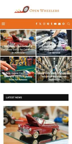 Förhandsvisning av webbplatsen openwheelers.com.au, listad för publicering av sponsrade artiklar