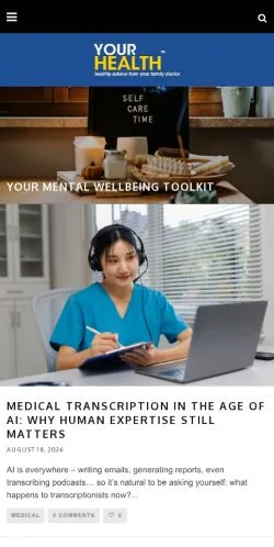 Anteprima del sito Your Health, referenziato per la pubblicazione di articoli sponsorizzati