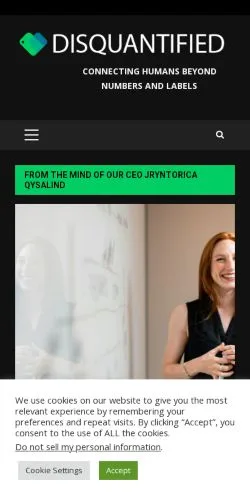 Anteprima del sito Disquantified Investigations, referenziato per la pubblicazione di articoli sponsorizzati