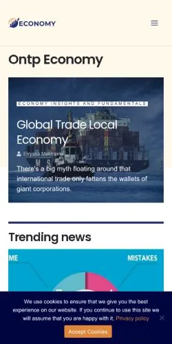 Anteprima del sito Ontp Economy, referenziato per la pubblicazione di articoli sponsorizzati