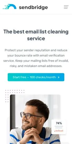 Vorschau der Website SendBridge, gelistet für die Veröffentlichung gesponserter Artikel