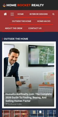Vista previa del sitio Home Rocket Realty, referenciado para publicar artículos patrocinados
