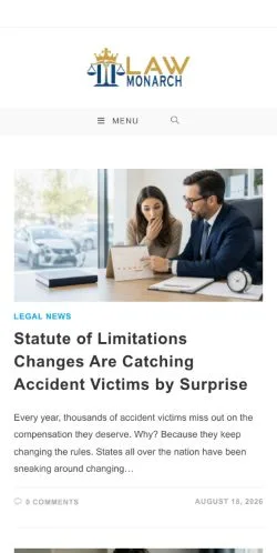スポンサード記事の掲載先として登録されたLaw Monarchのサイトプレビュー