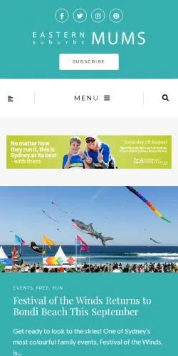 Anteprima del sito Eastern Suburbs Mums, referenziato per la pubblicazione di articoli sponsorizzati