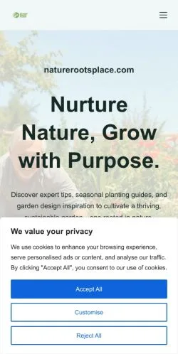 Forhåndsvisning af Nature Roots Place, opført til udgivelse af sponsorerede artikler