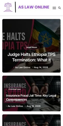 Preview of the As Law Online website, listed for sponsored article publication