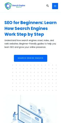 스폰서 기사 게재 매체로 등록된 Search Engine Basics 사이트 미리보기