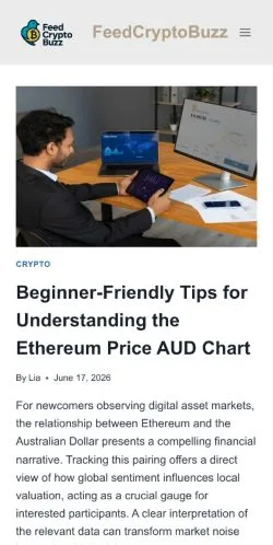 Vista previa del sitio FeedCryptoBuzz, referenciado para publicar artículos patrocinados