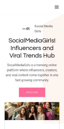 Forhåndsvisning af Social Media Girls, opført til udgivelse af sponsorerede artikler