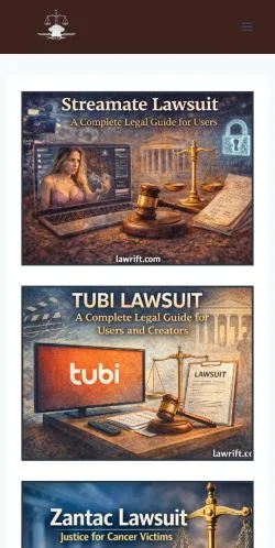 Anteprima del sito Lawrift, referenziato per la pubblicazione di articoli sponsorizzati
