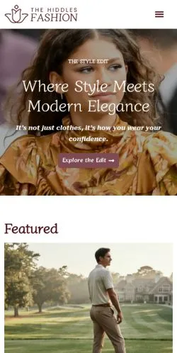 Vista previa del sitio HiddlesFashion, referenciado para publicar artículos patrocinados
