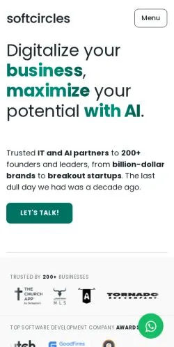 Forhåndsvisning af SoftCircles AI Solutions, opført til udgivelse af sponsorerede artikler
