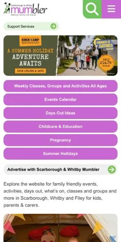Preview of the scarborough.mumbler.co.uk website, listed for sponsored article publication