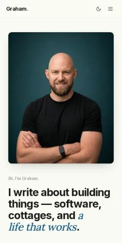 Forhåndsvisning av nettstedet Graham Mann Essays, oppført for publisering av sponsede artikler