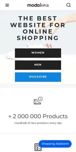 스폰서 기사 게재 매체로 등록된 Modalova Fashion 사이트 미리보기