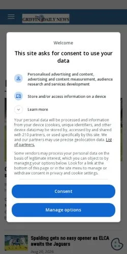 Anteprima del sito griffindailynews.com, referenziato per la pubblicazione di articoli sponsorizzati