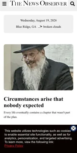 Vorschau der Website News Observer, gelistet für die Veröffentlichung gesponserter Artikel