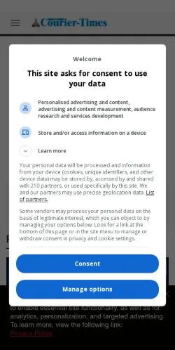 Forhåndsvisning av nettstedet thecouriertimes.com, oppført for publisering av sponsede artikler