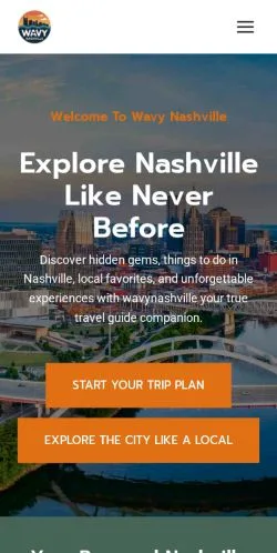 Vista previa del sitio Wavy Nashville, referenciado para publicar artículos patrocinados