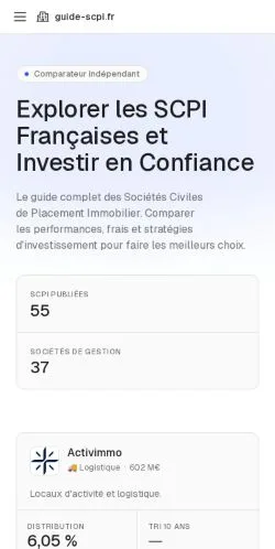 Anteprima del sito Guide SCPI, referenziato per la pubblicazione di articoli sponsorizzati