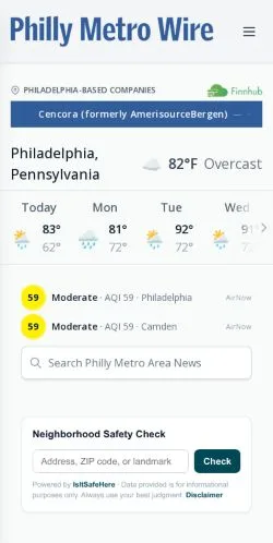 Anteprima del sito Philly Metrowire, referenziato per la pubblicazione di articoli sponsorizzati