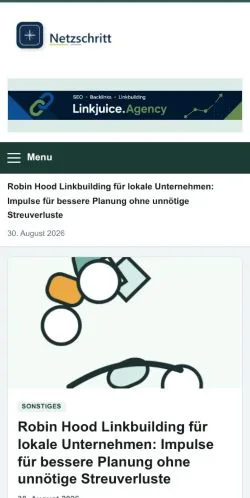 스폰서 기사 게재 매체로 등록된 Netzschritt 사이트 미리보기