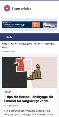Vista previa del sitio Fransarlulea, referenciado para publicar artículos patrocinados