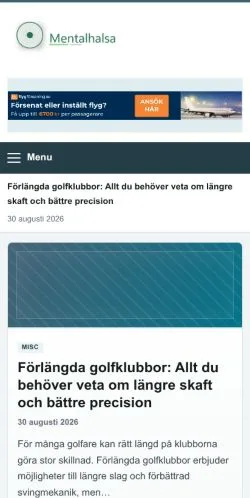 Podgląd witryny Mentalhalsa Top, ujętej jako miejsce publikacji artykułów sponsorowanych