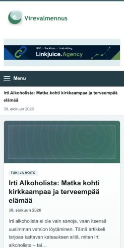 Podgląd witryny Virevalmennus, ujętej jako miejsce publikacji artykułów sponsorowanych