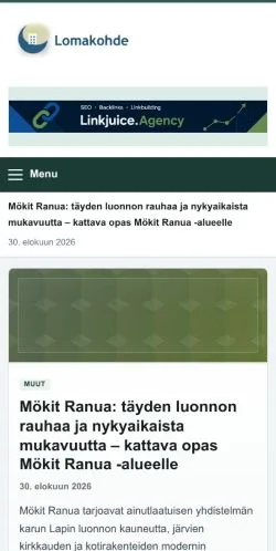 Anteprima del sito Lomakohde, referenziato per la pubblicazione di articoli sponsorizzati
