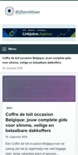 Anteprima del sito Blijfbereikbaar, referenziato per la pubblicazione di articoli sponsorizzati