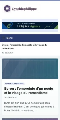 Anteprima del sito Cynthia Philippe, referenziato per la pubblicazione di articoli sponsorizzati