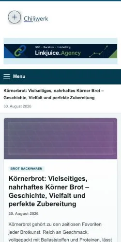 Podgląd witryny Chiliwerk, ujętej jako miejsce publikacji artykułów sponsorowanych